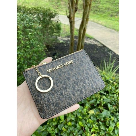 wallet keychain michael kors|Michael Kors coin purse wallet.